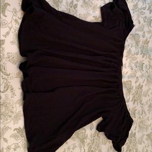 Black off the shoulder blouse